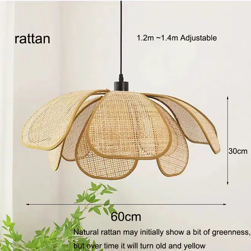 Nordic Rattan Pendant Chandelier