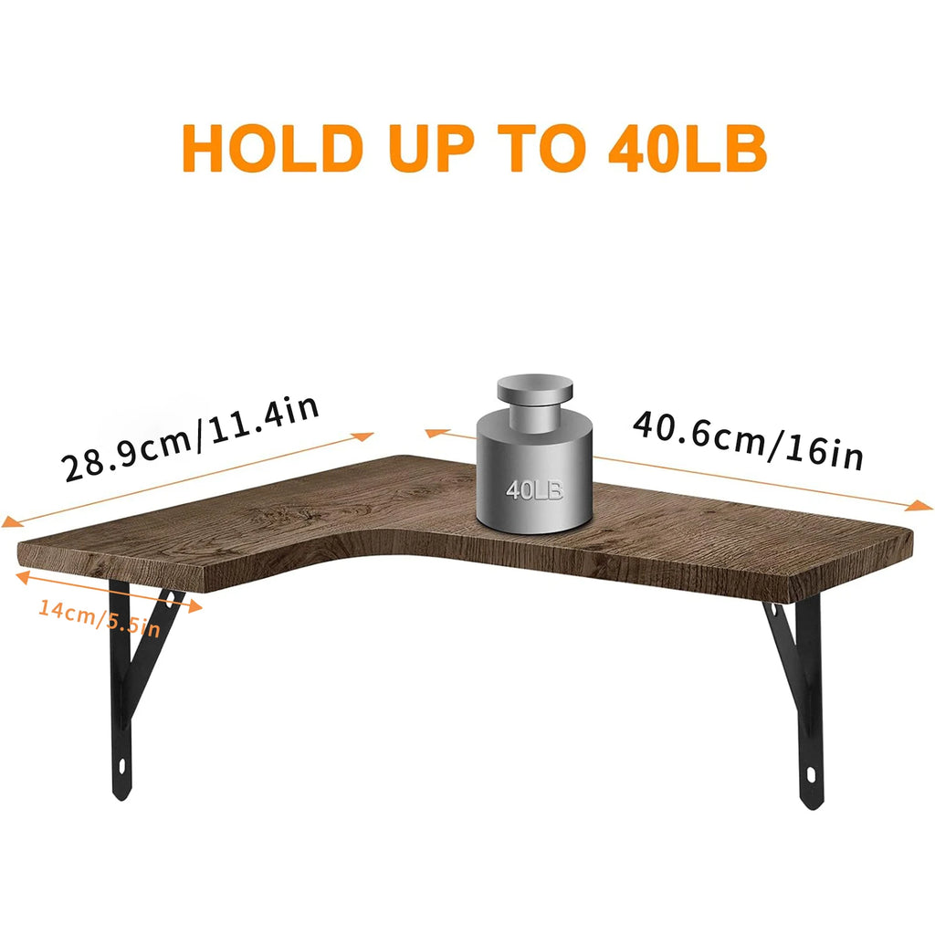 Floating Corner Wall Shelf