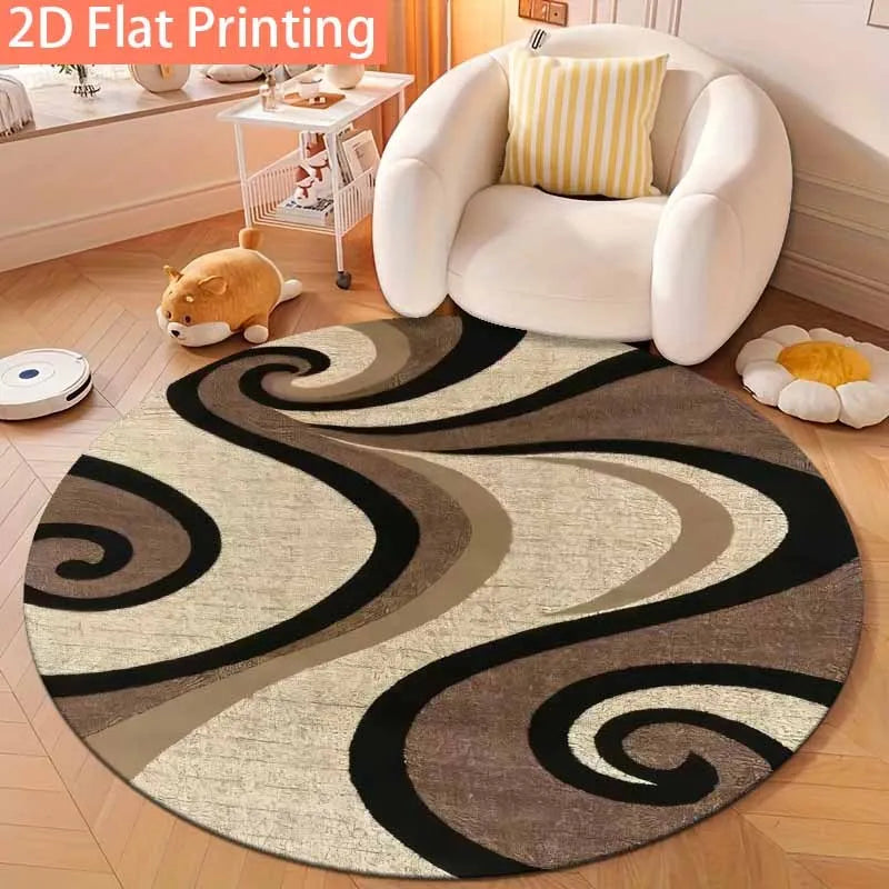 Abstract Modern Round Area Rug