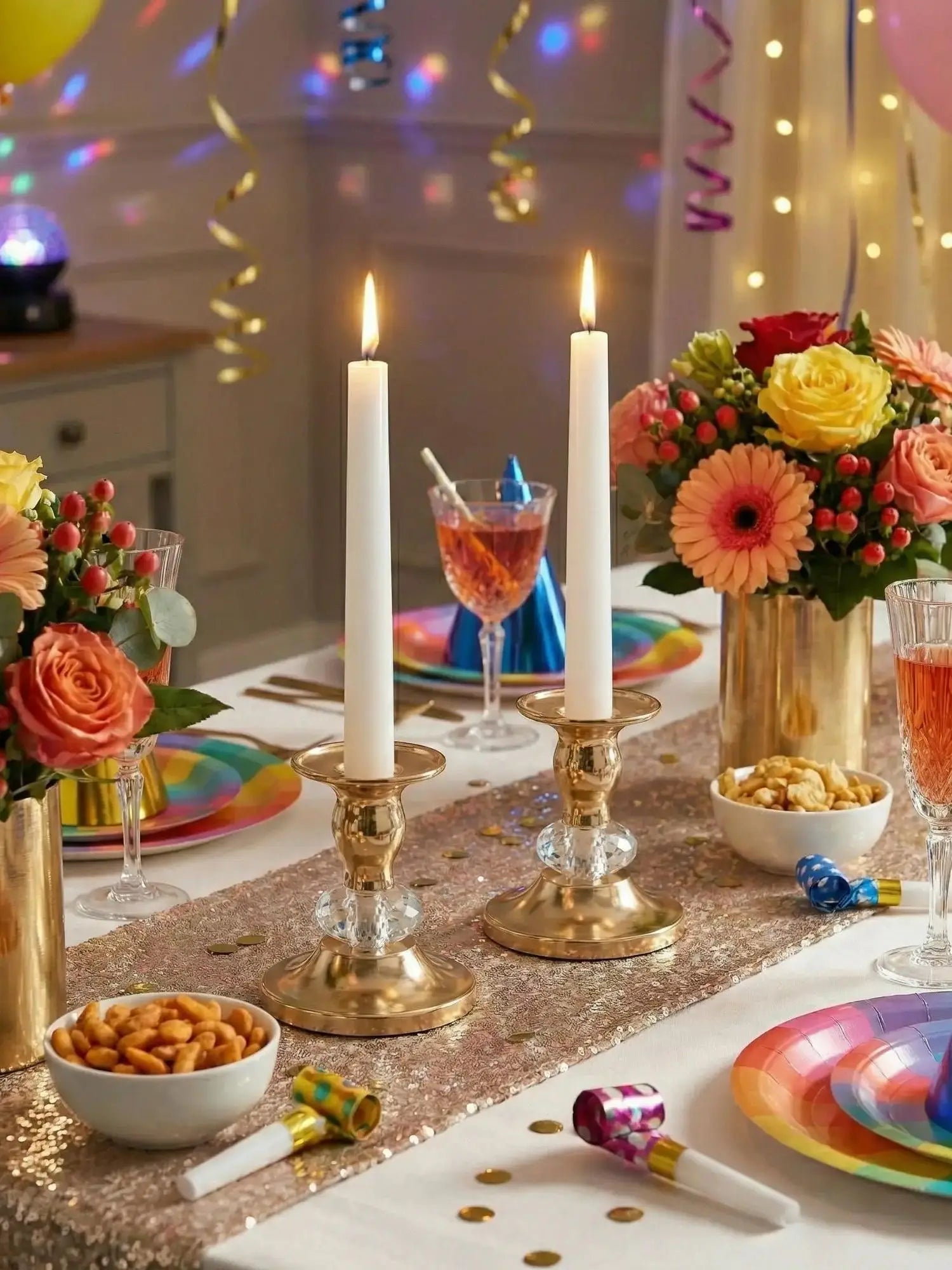 Vintage Crystal Candlestick (2-Piece Set)