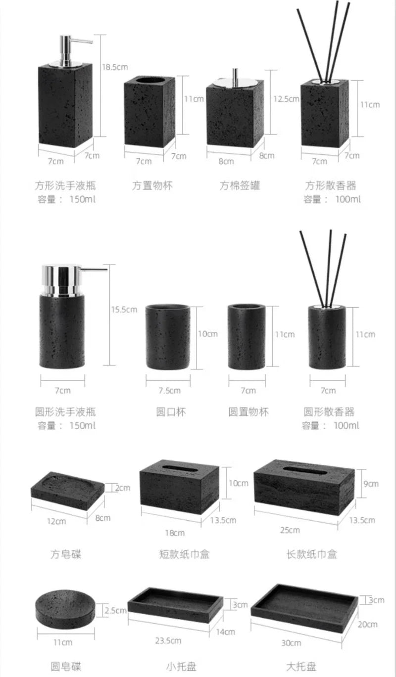 Wabi-Sabi Sandstone Bath Set
