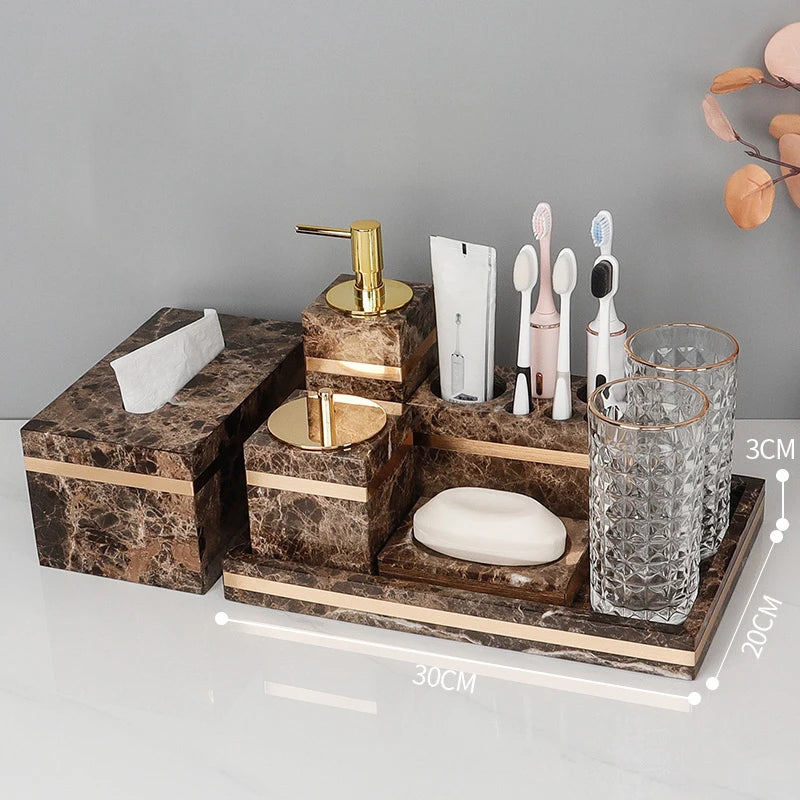Emperador Dark Marble Set