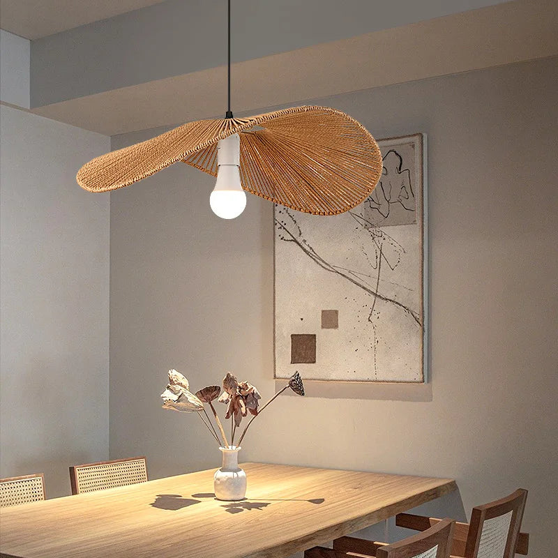 Retro Rattan Pendant Chandelier