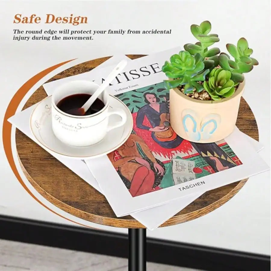 Round Wood Side Table