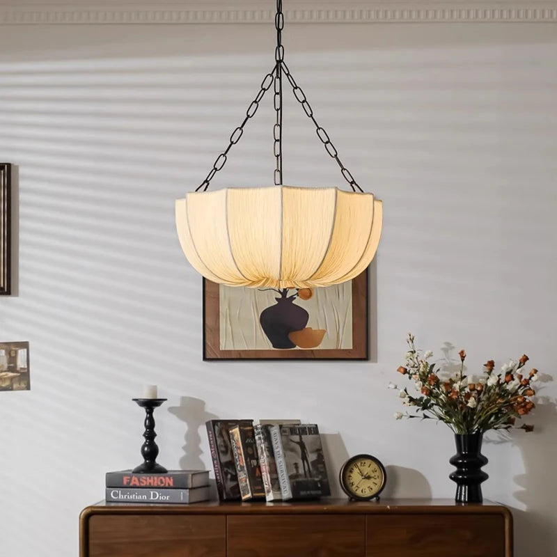Wabi-Sabi Fabric Pendant Chandelier