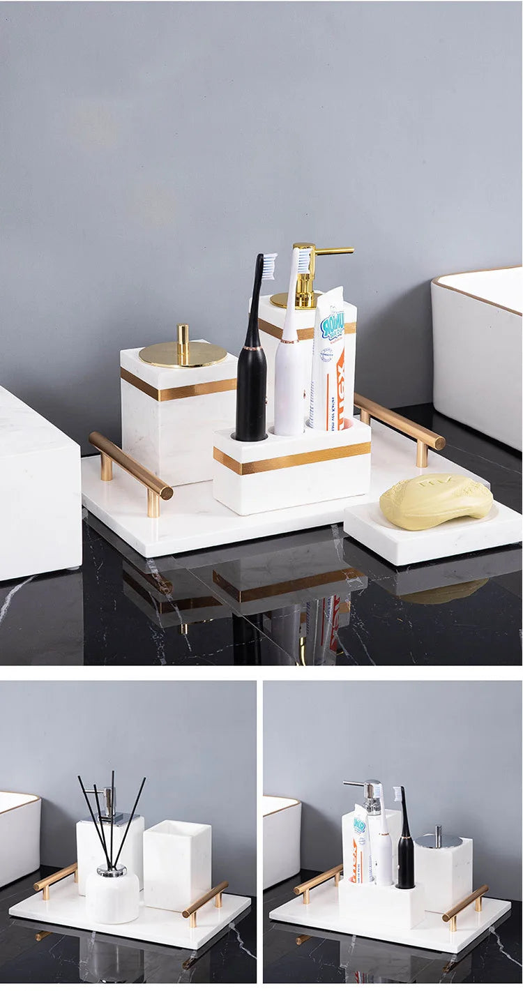 Volakos White Marble Set
