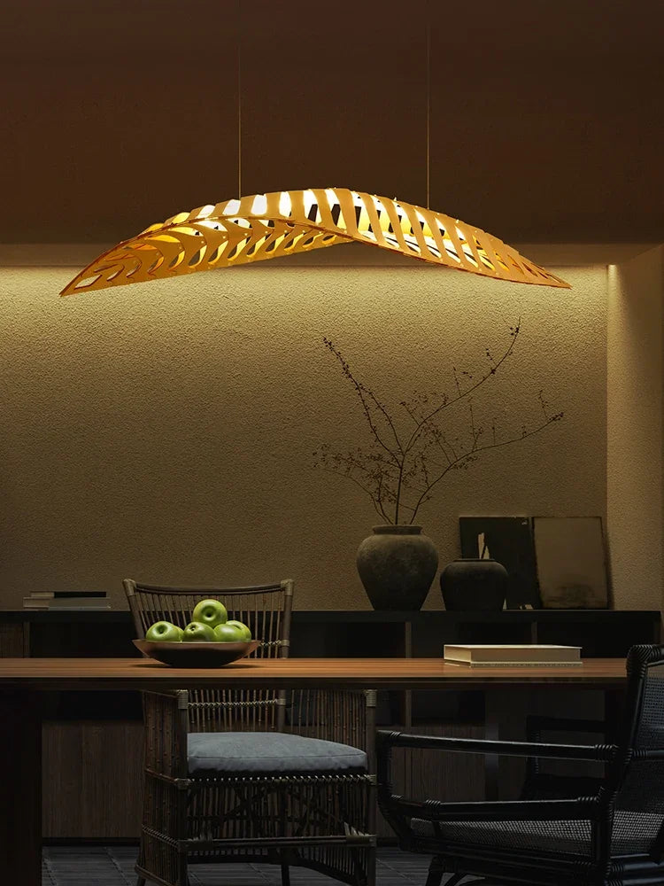 Wabi-Sabi Wood Pendant Chandelier