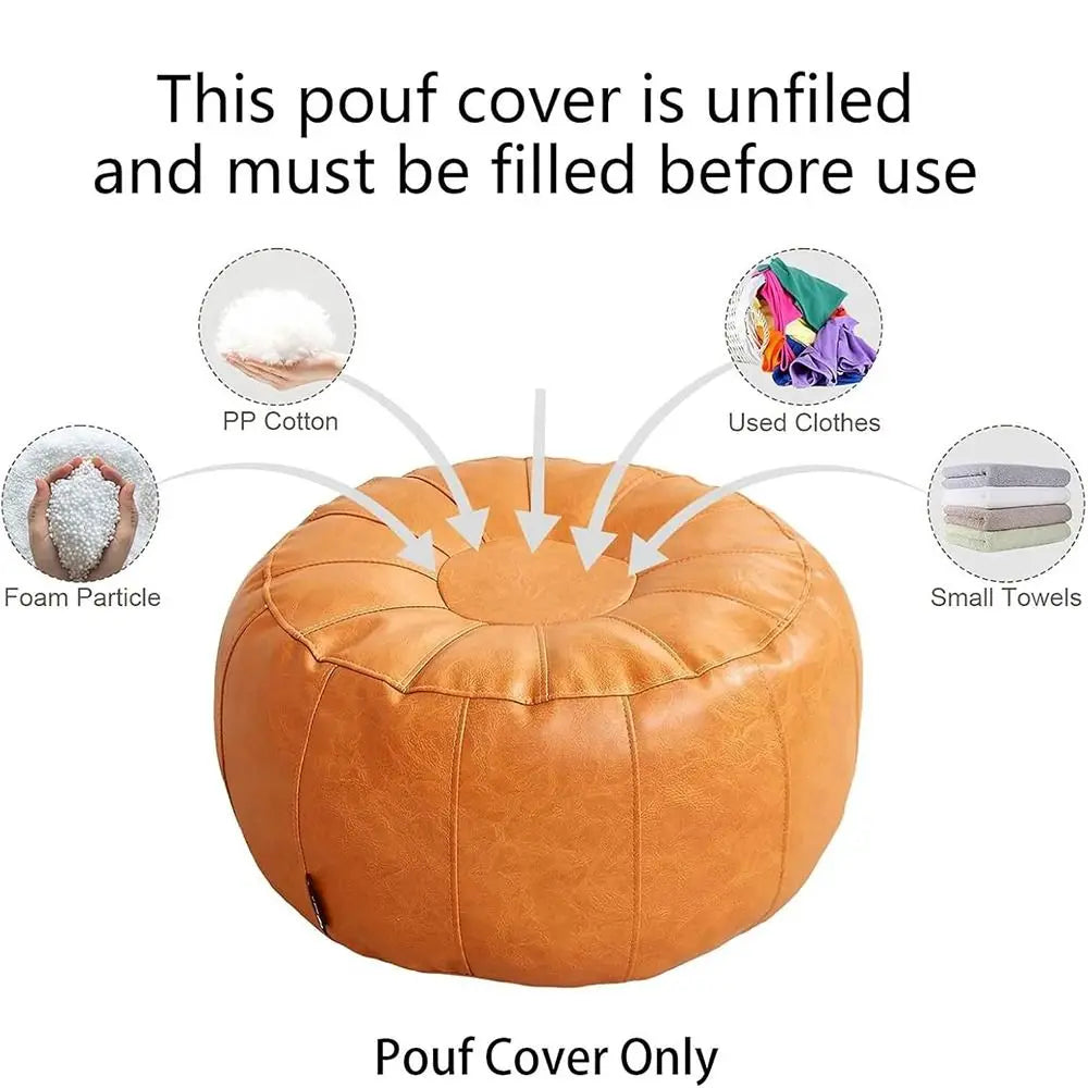 Round Storage Pouf