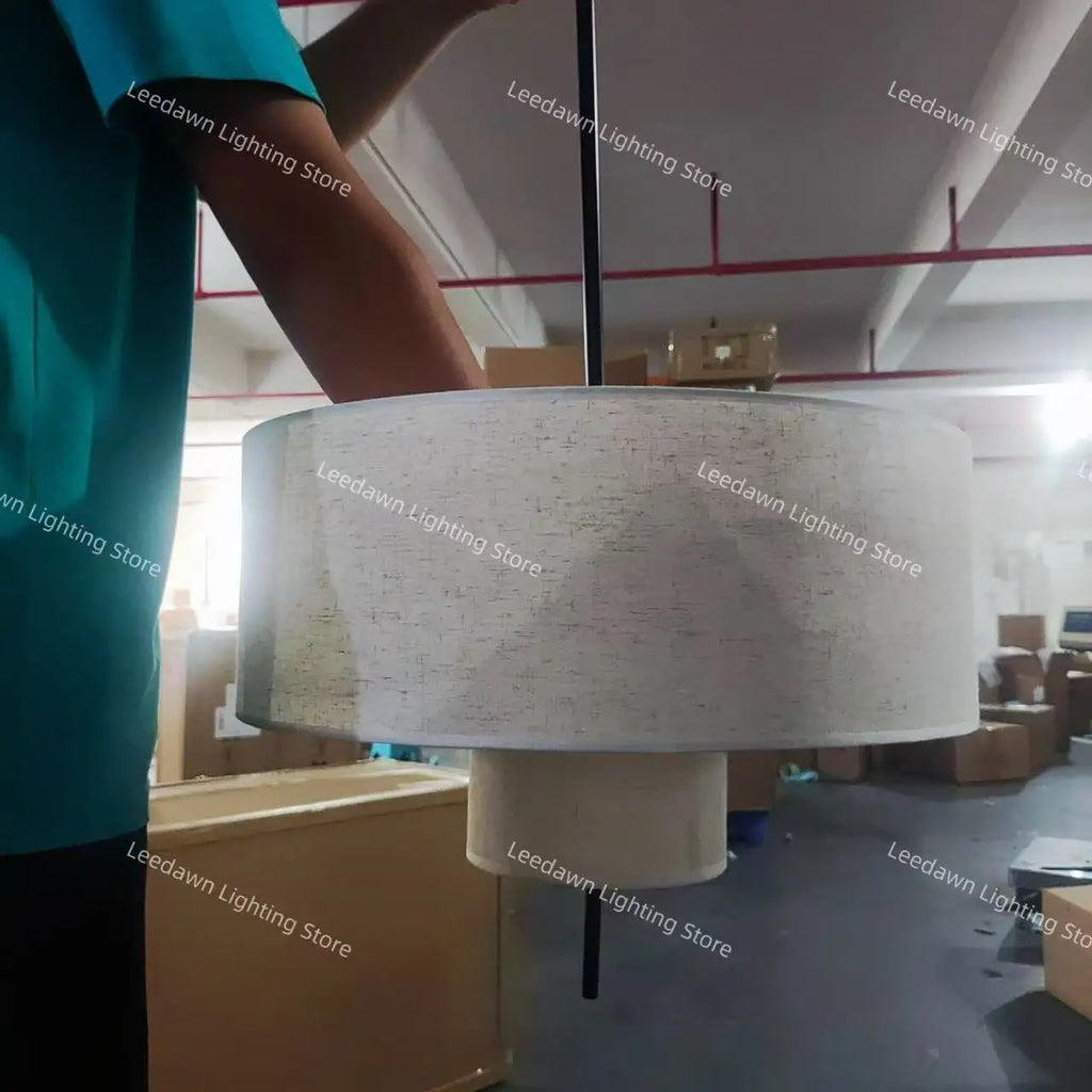 Wabi-Sabi Fabric Arc Pendant Lamp