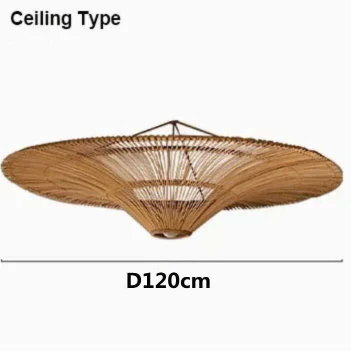 Wabi-Sabi Rattan Pendant Chandelier