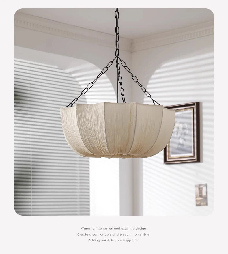 Wabi-Sabi Fabric Pendant Chandelier