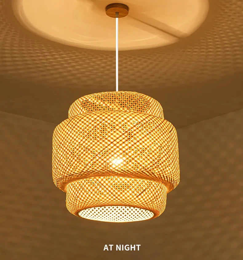 Vintage Bamboo Pendant Chandelier
