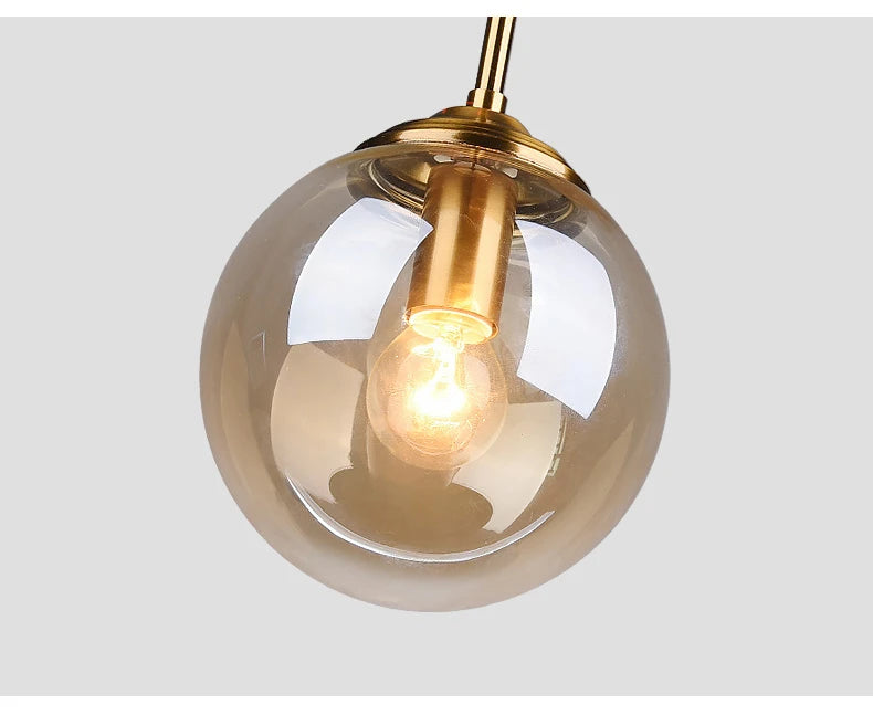Modern Metal & Glass Chandelier