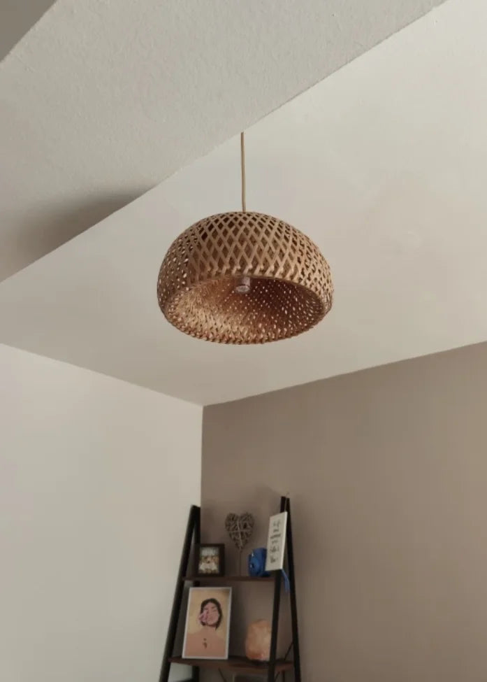 Retro Rattan Pendant Chandelier