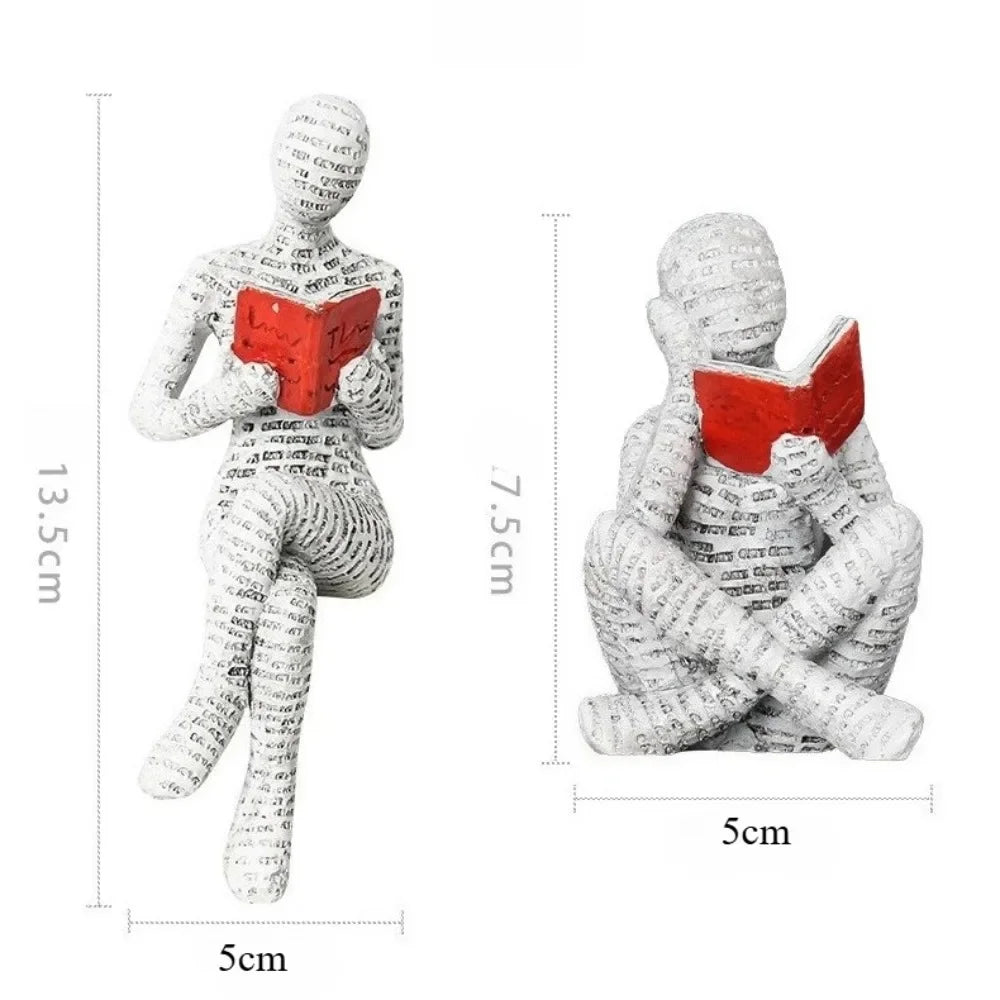Abstract Reading Figurine