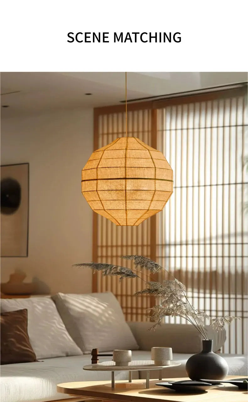 Wabi-Sabi Fabric Pendant Lamp