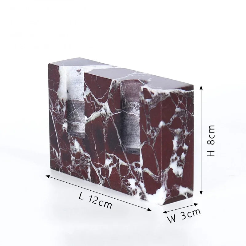 Vintage Travertine Candlestick