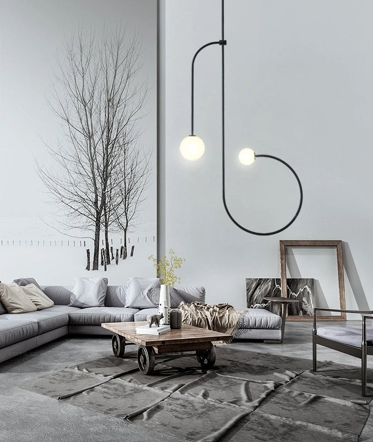 Nordic Glass Arc Pendant Lamp