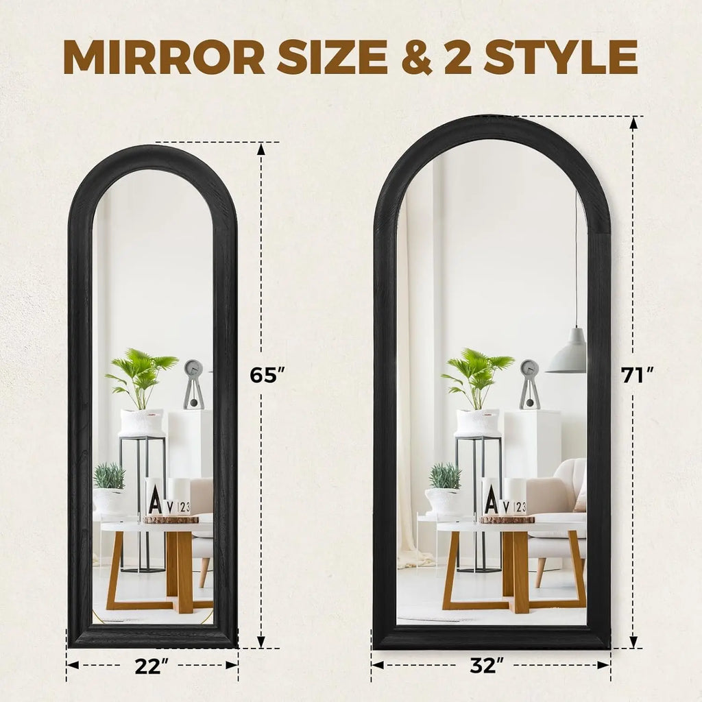 Arched Full-Length Wall Mirror