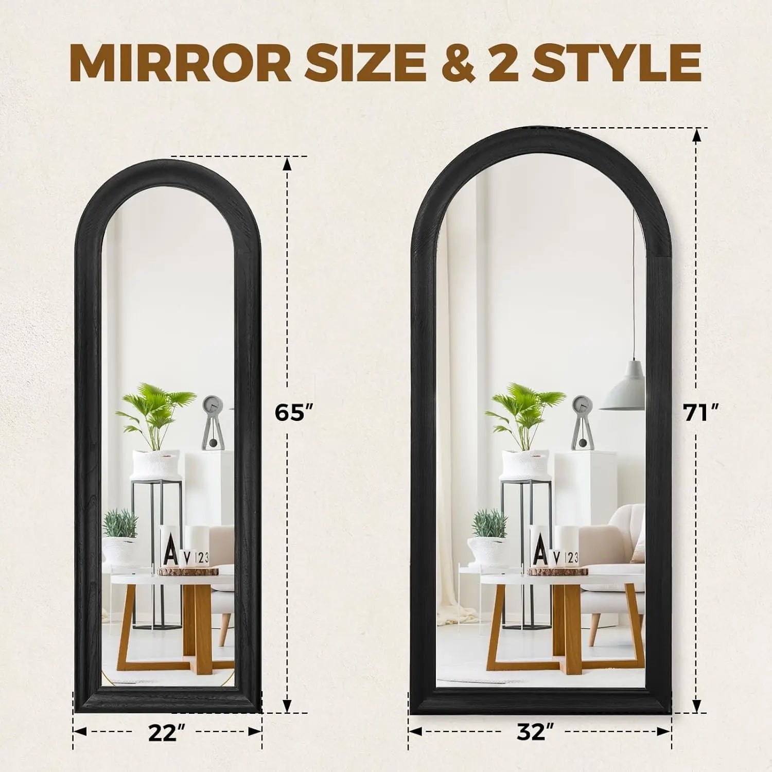 Arched Full-Length Wall Mirror