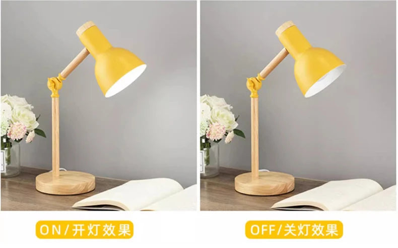 Nordic Wood Bedside Lamp