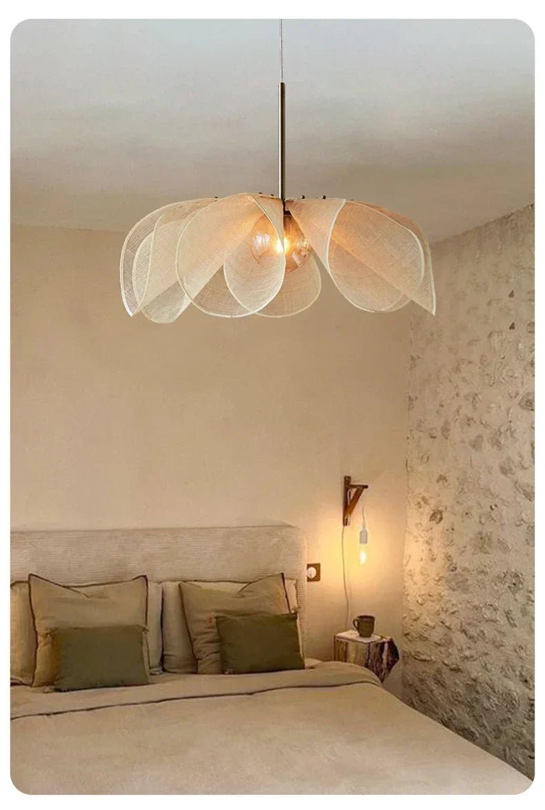 Wabi-Sabi Hemp Rope Arc Pendant Lamp