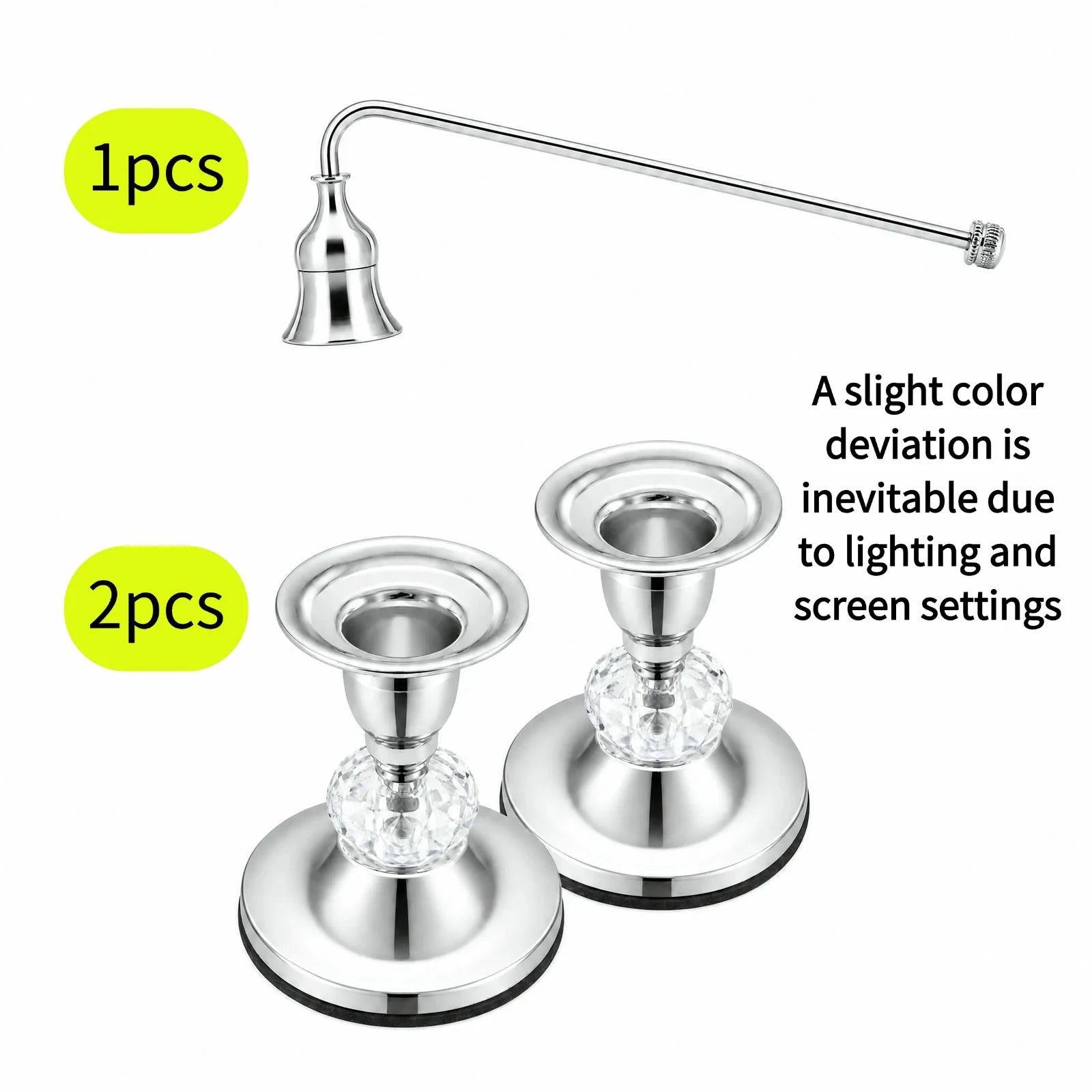 Vintage Crystal Candlestick (2-Piece Set)