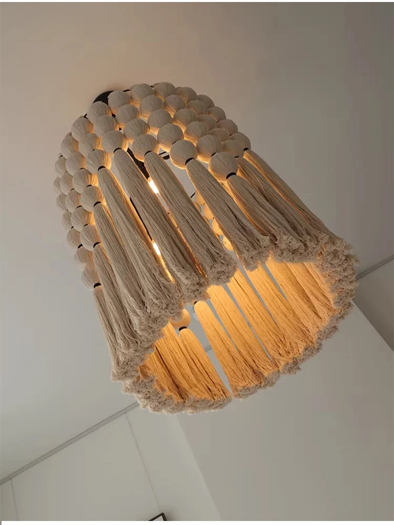 Wabi-Sabi Hemp Rope Pendant Chandelier