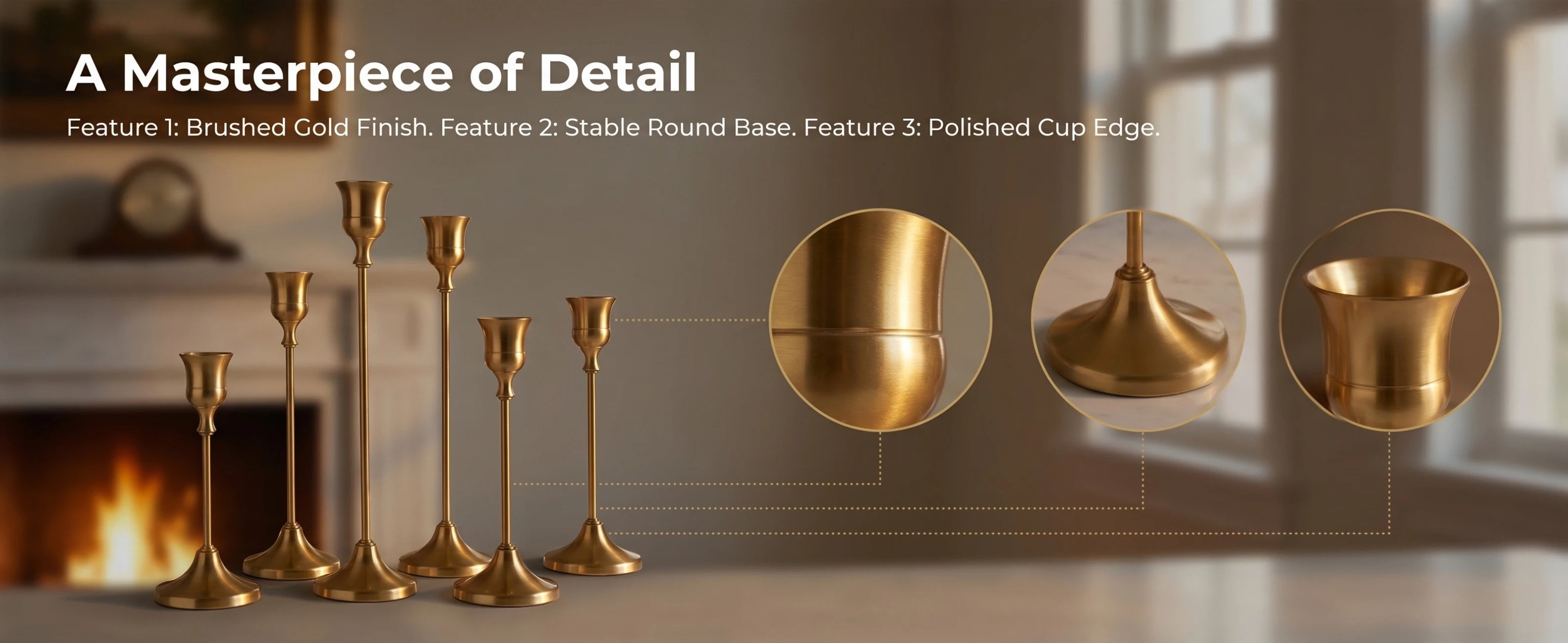 Brass Candlestick (36-Piece Set)
