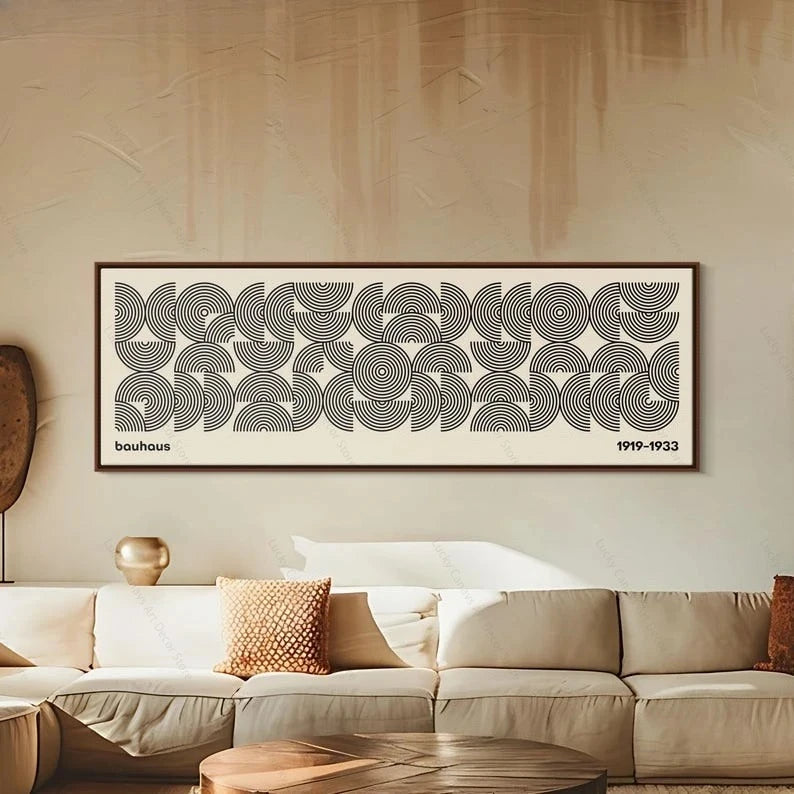 Modern Geometric White Canvas Wall Art