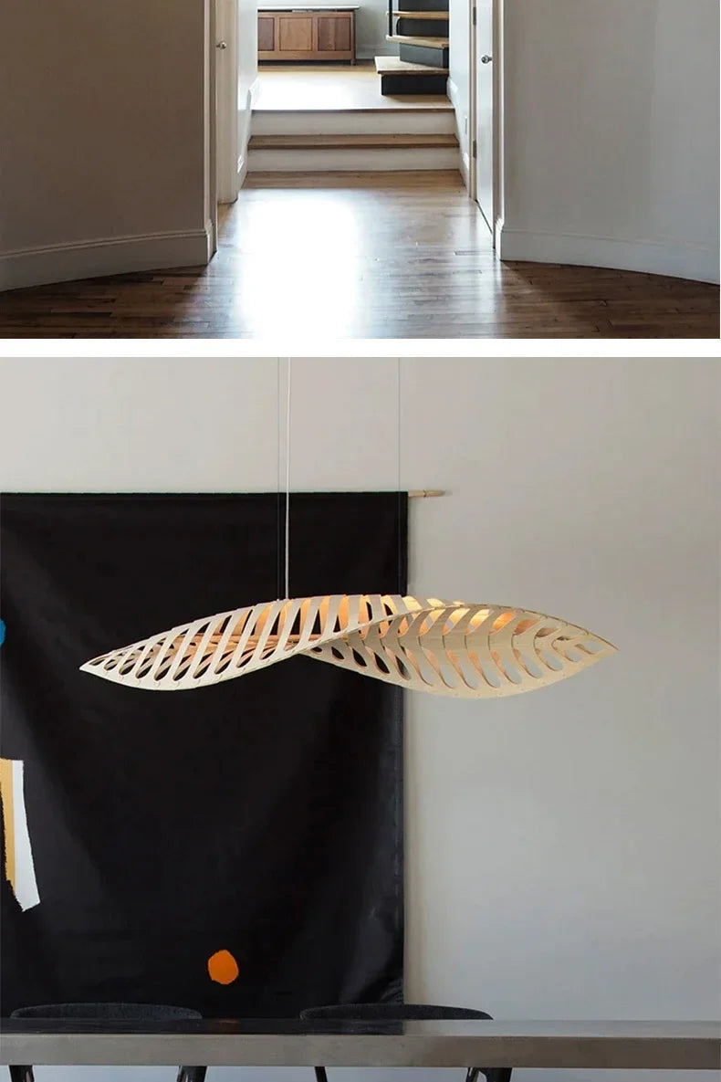 Wabi-Sabi Wood Pendant Chandelier