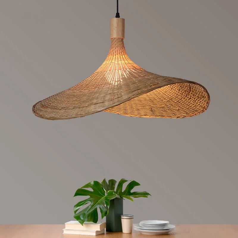 Retro Rattan Pendant Chandelier