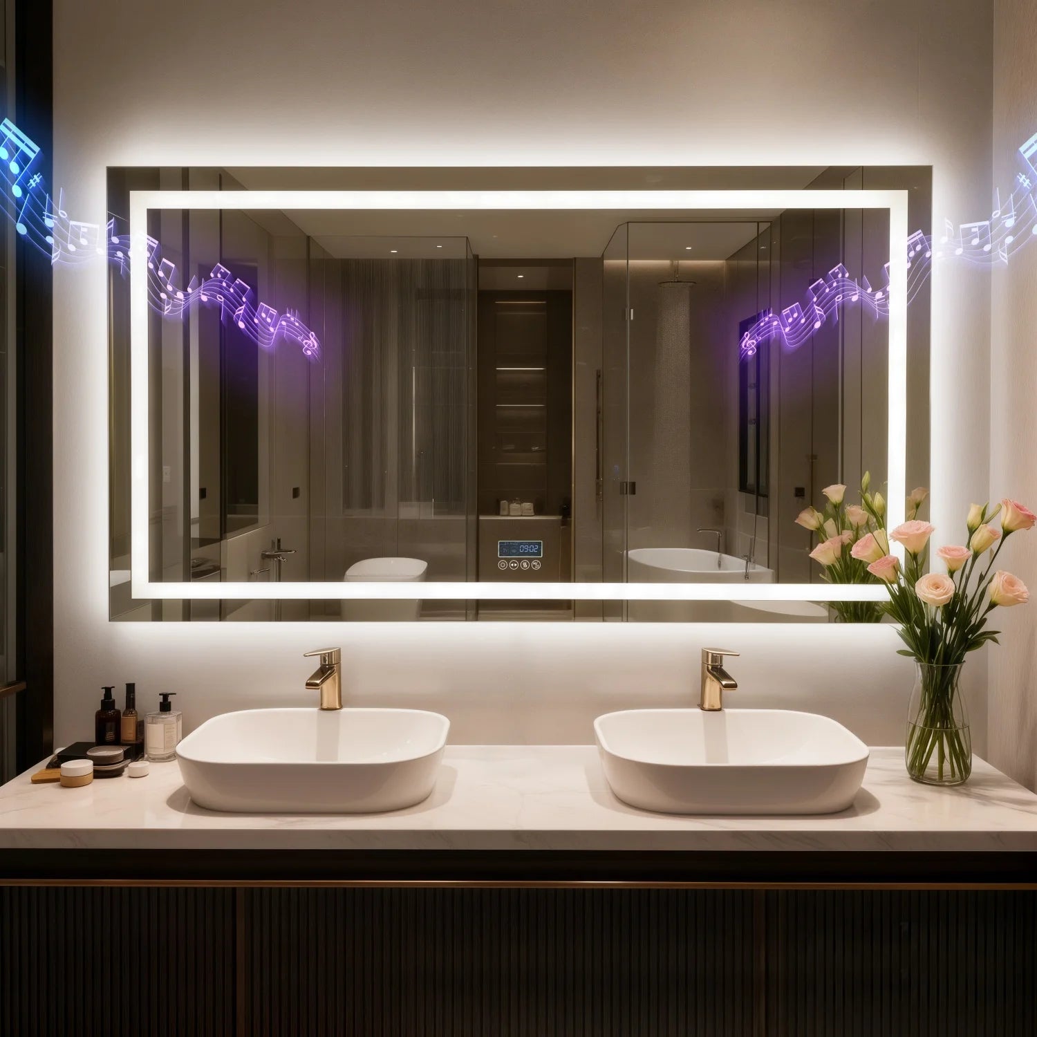 Bluetooth LED Bathroom Mirror