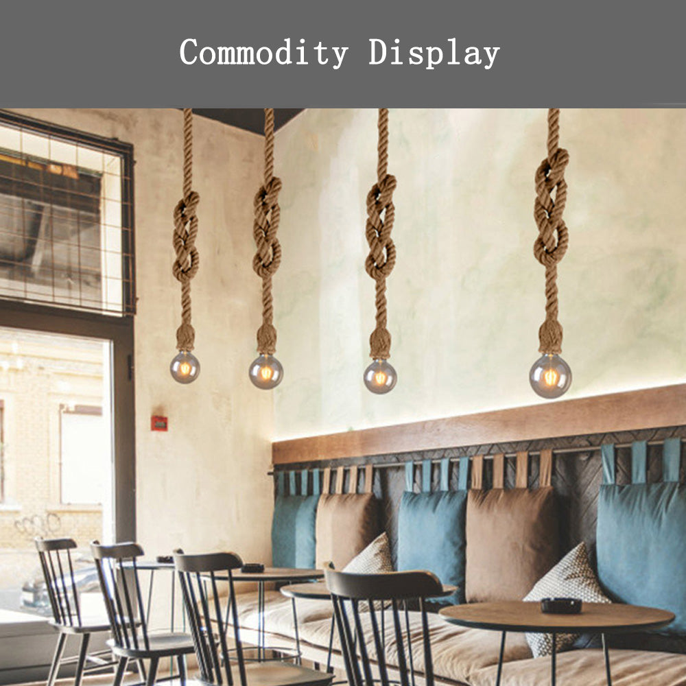 Hemp Rope Industrial Pendant Light