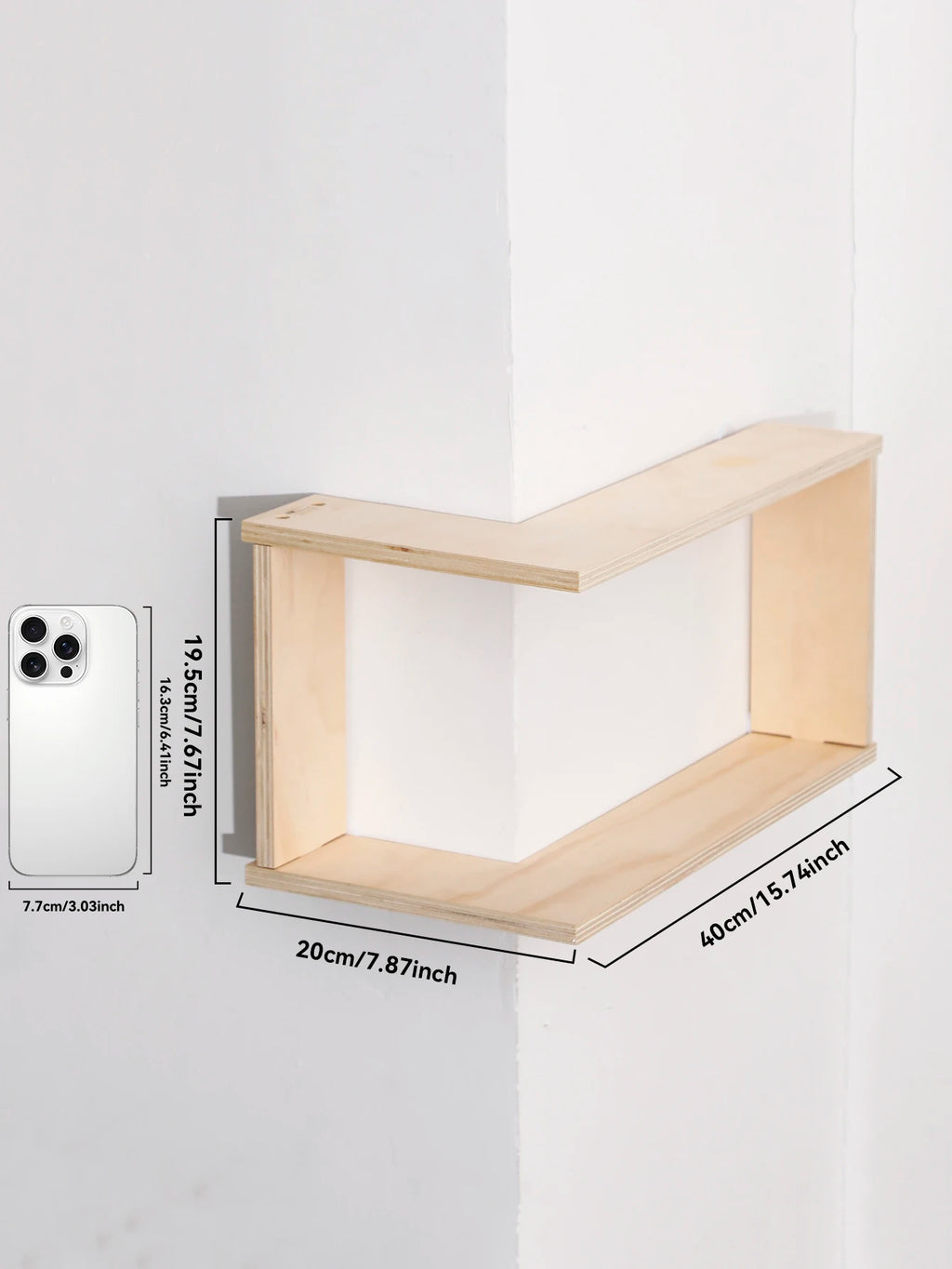 Floating Corner Wall Shelf