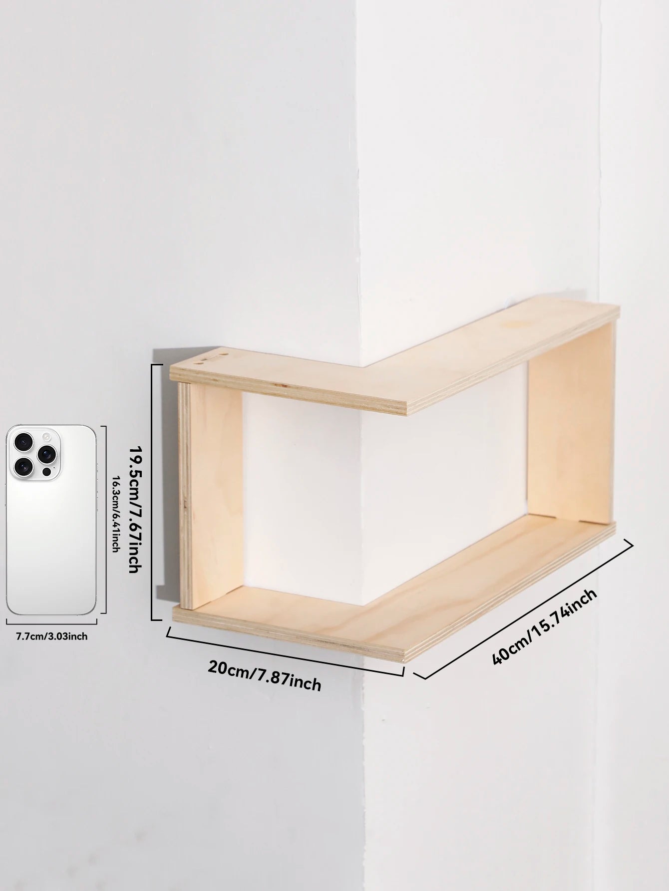 Floating Corner Wall Shelf