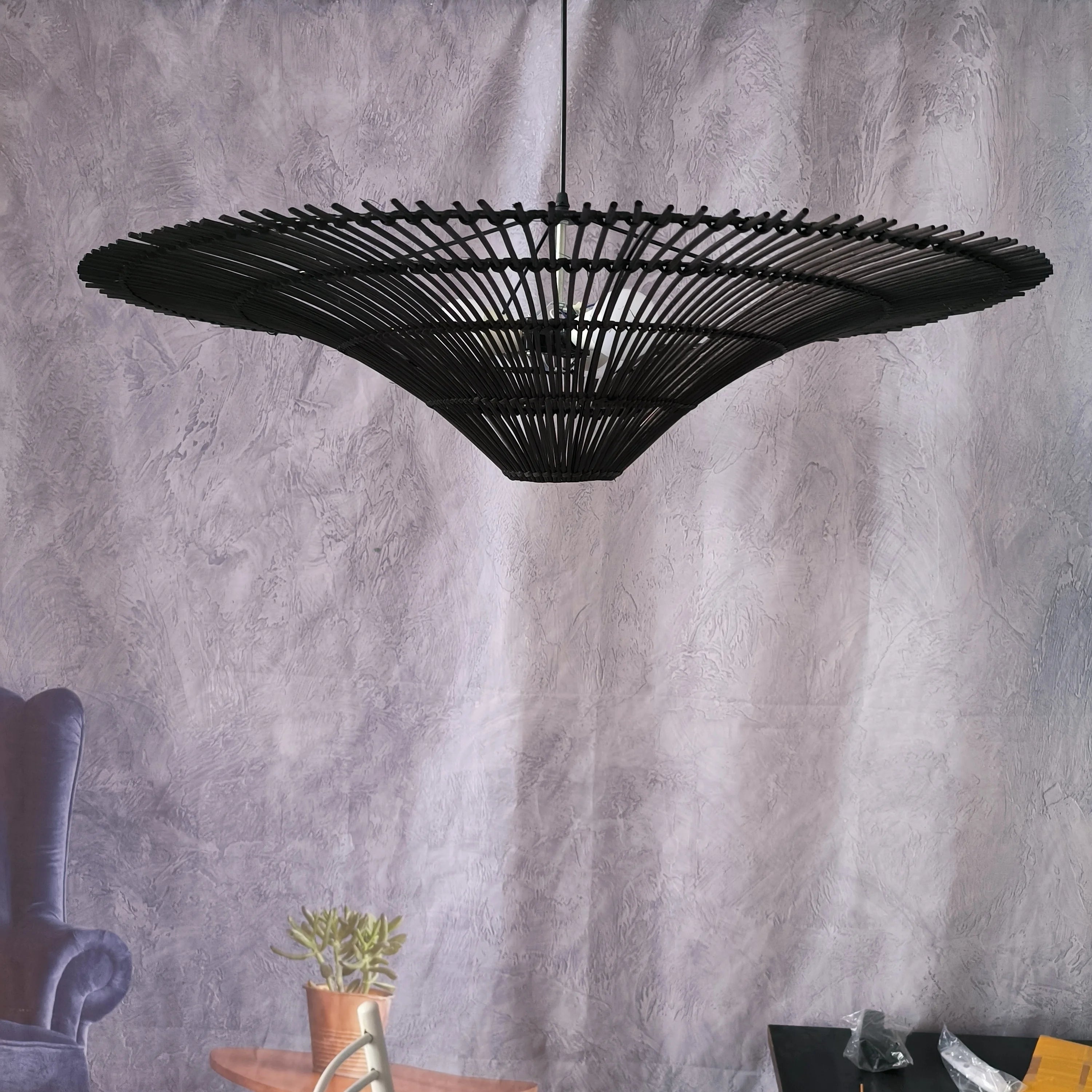 Retro Rattan Pendant Chandelier