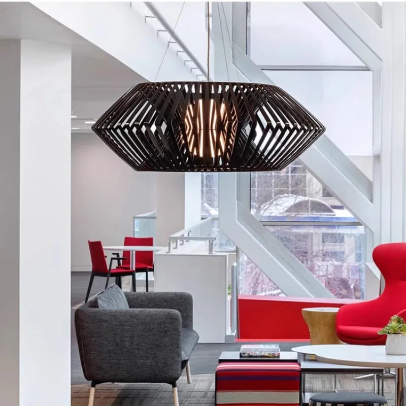 Wabi-Sabi Rattan Pendant Chandelier
