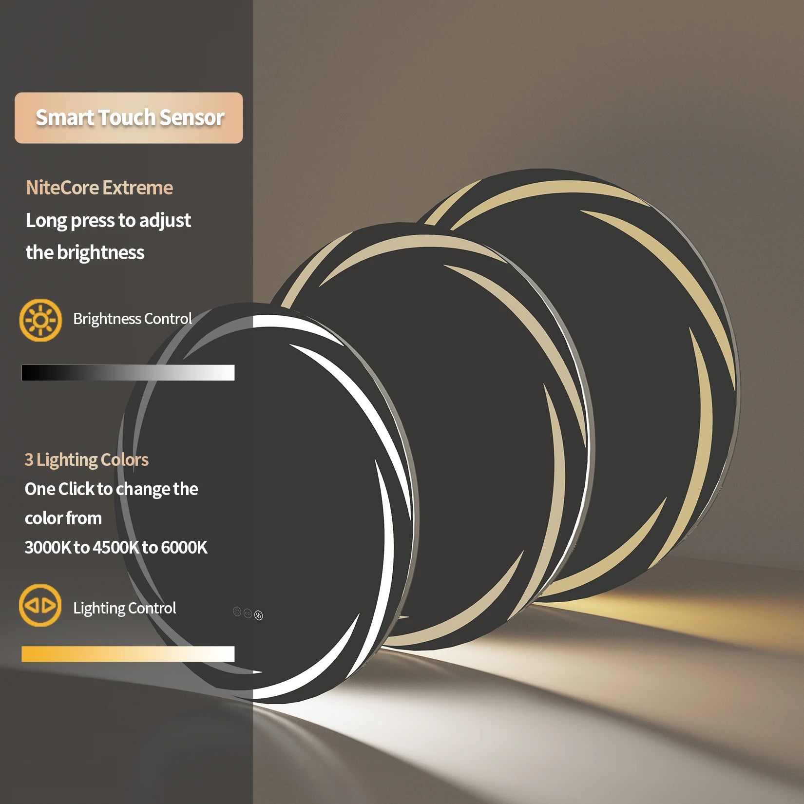 Round Backlit LED Mirror