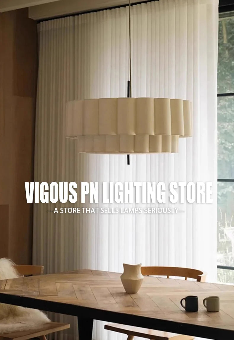 Wabi-Sabi Fabric Pendant Lamp