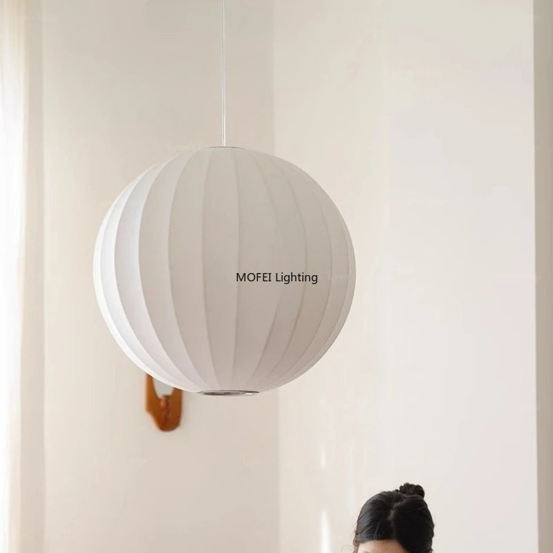 Wabi-Sabi Fabric Pendant Lamp