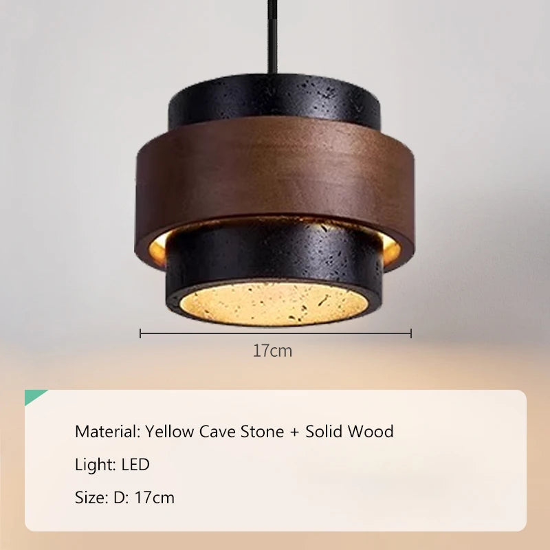 Wabi-Sabi Wood Pendant Chandelier