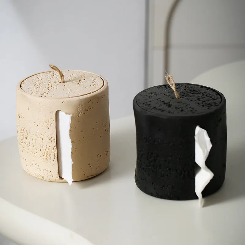 Wabi-Sabi Sandstone Tissue Box