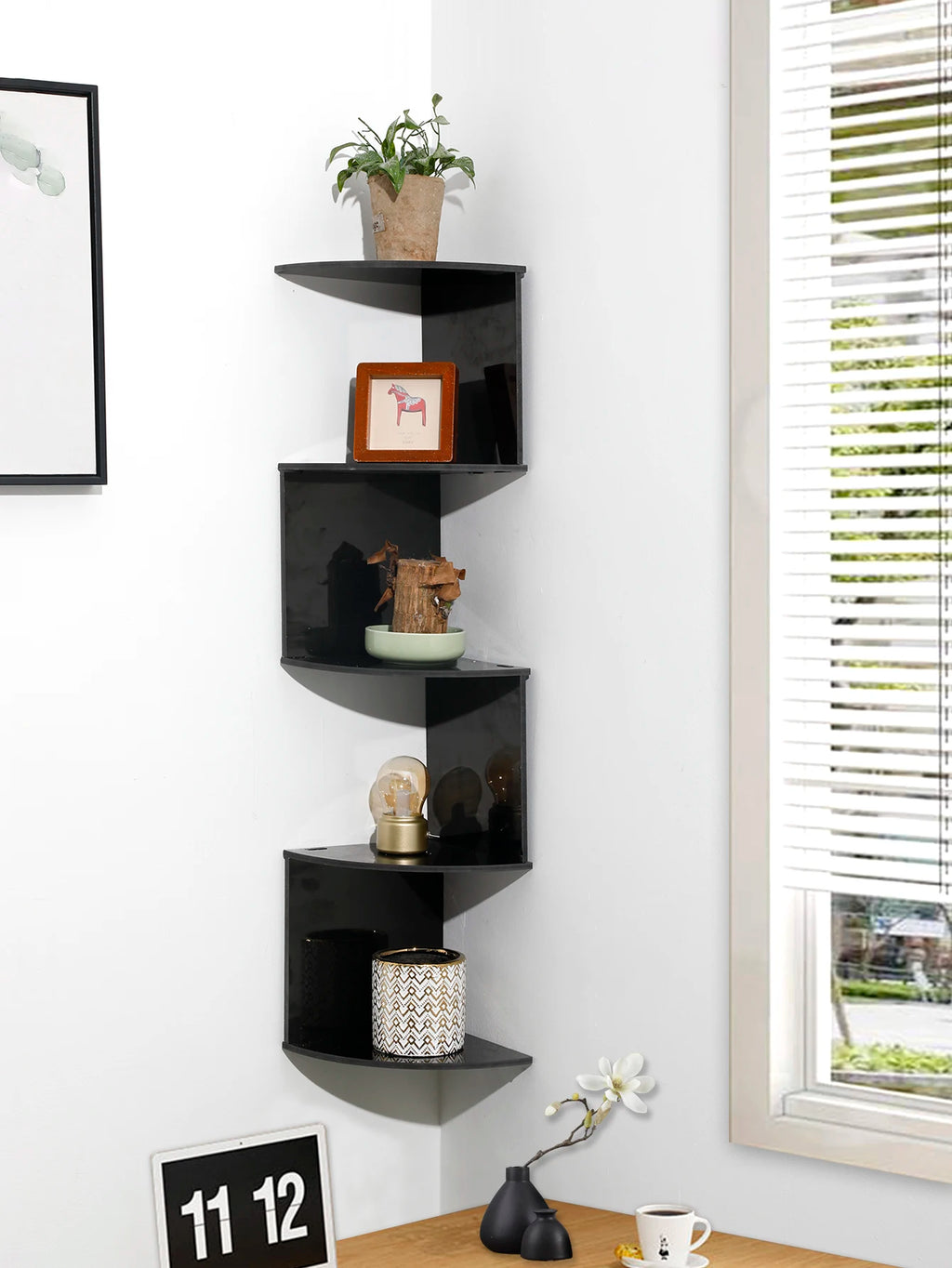 Floating Corner Wall Shelf