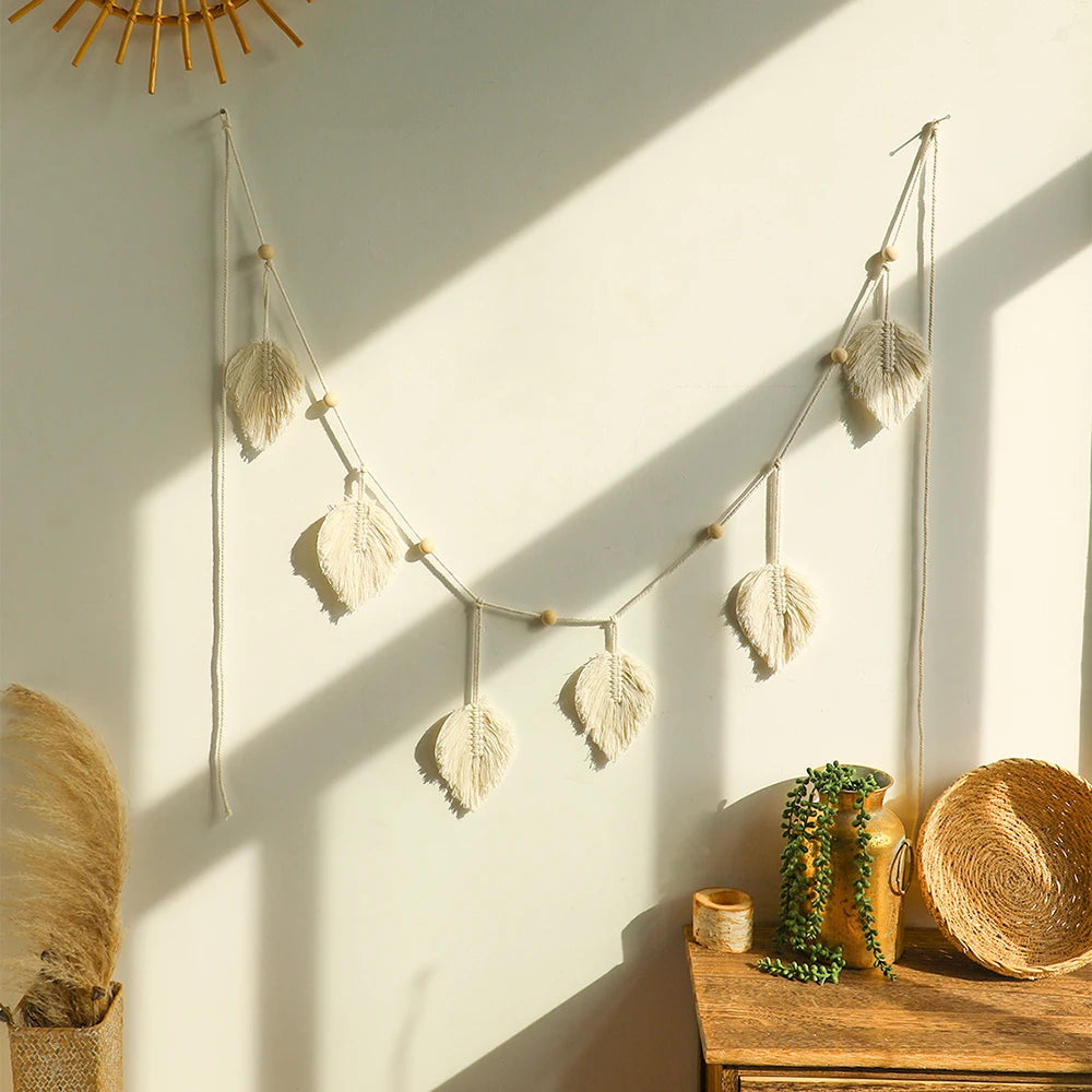 Large Leaf Macrame Hanging