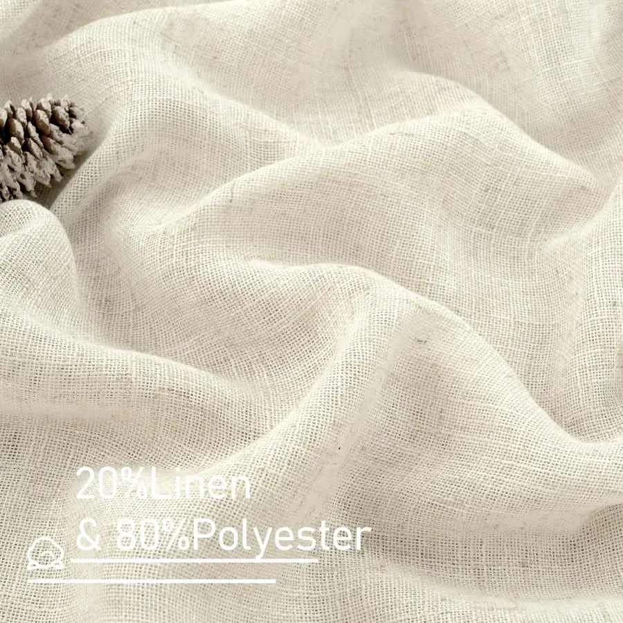 Boho Linen Sheer Curtains, 90"