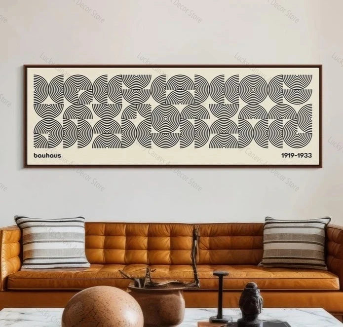 Modern Geometric White Canvas Wall Art