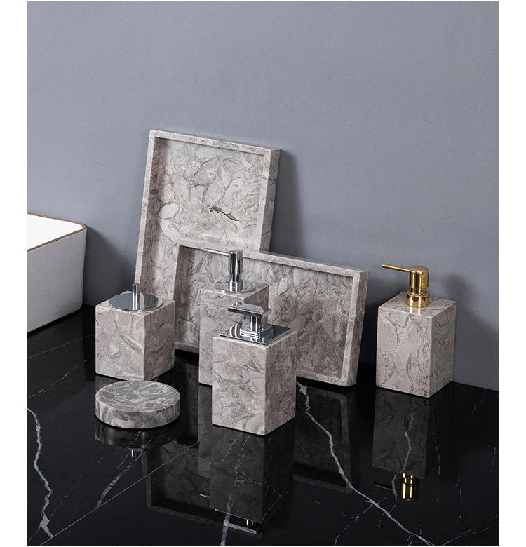 Elegant Marble Bathroom Set