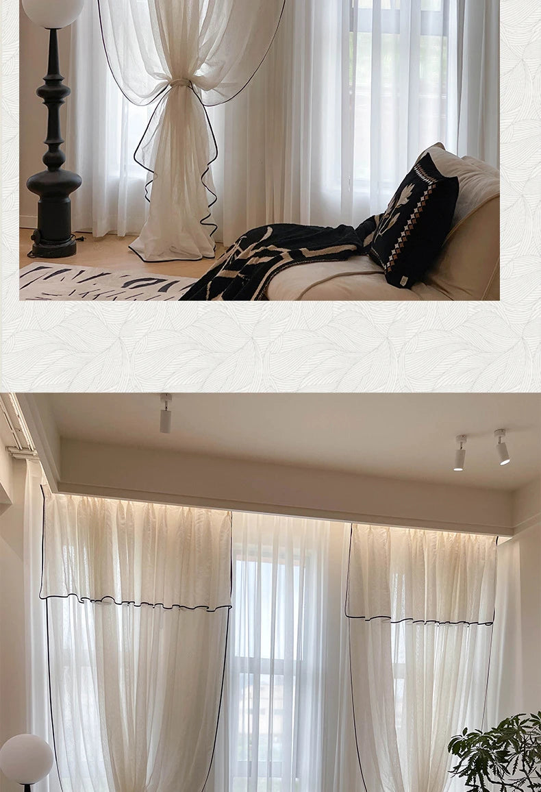 Vintage Tulle Blackout Curtains