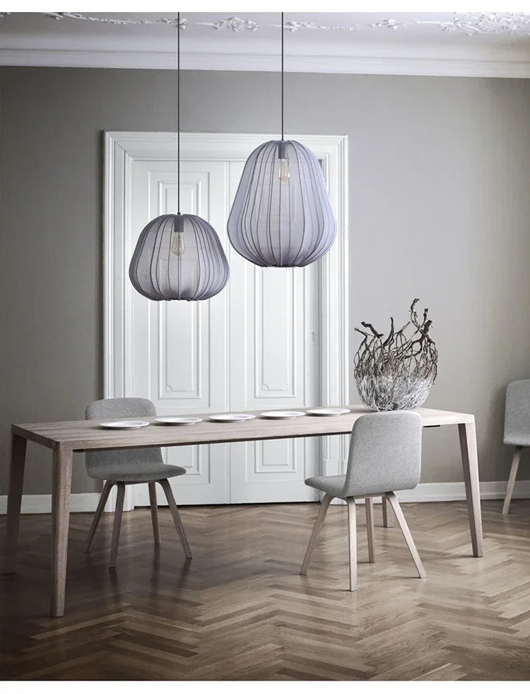 Wabi-Sabi Fabric Pendant Lamp